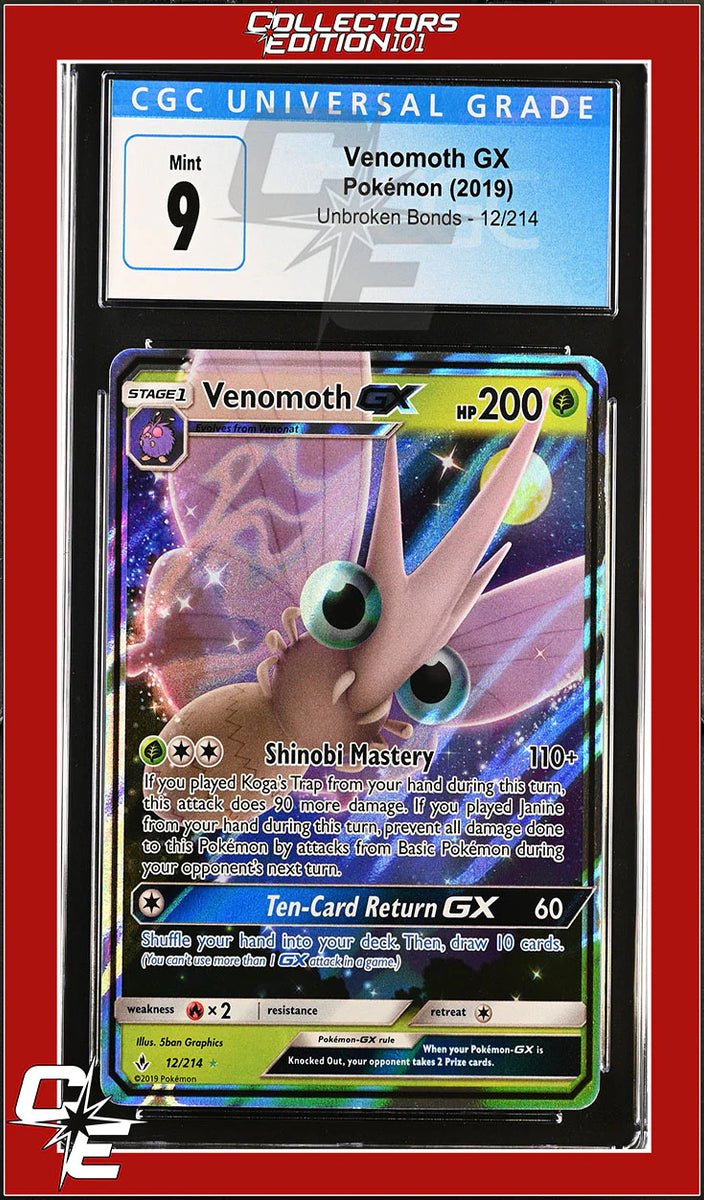 venomoth pokemon card Venomoth-GX 193/214 - Unbroken Bonds Holofoil