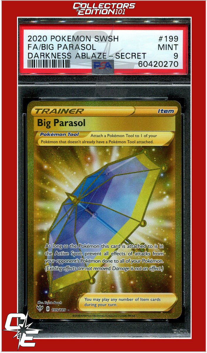 Darkness Ablaze 199 Full Art Big Parasol Secret PSA 9