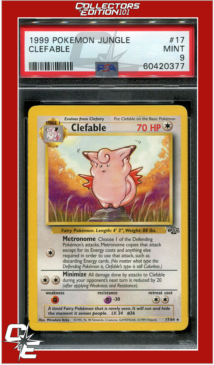 Pokémon: 1st Edition Holo Clefable PSA 9 on sale