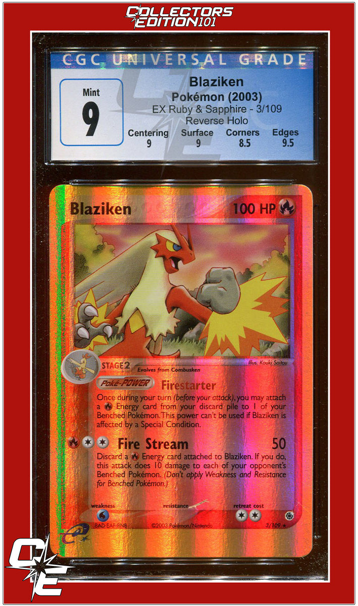 Pokemon Blaziken Holo 2003 Ruby and Sapphire discount Collection 3/109