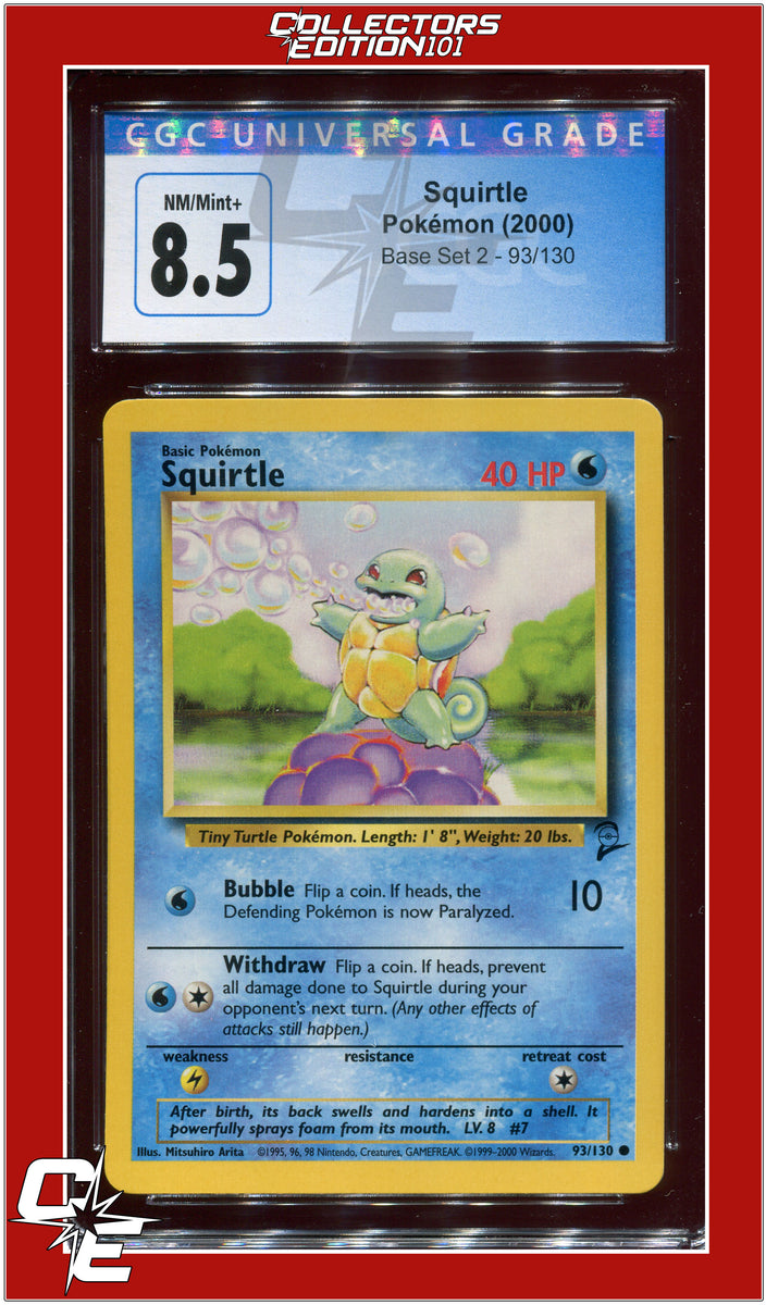 Base Set II 93 Squirtle CGC 8.5
