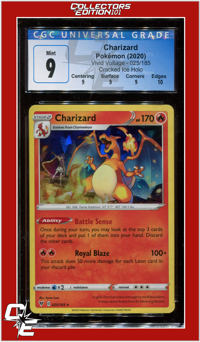 cracked ice pokemon cards Vivid Voltage 25 Charizard Holo CGC 9 - Subgrades Game Selection:Victory Fire MTG: Core Set 2020 Planeswalker Deck done to this Pokémon How to get rare