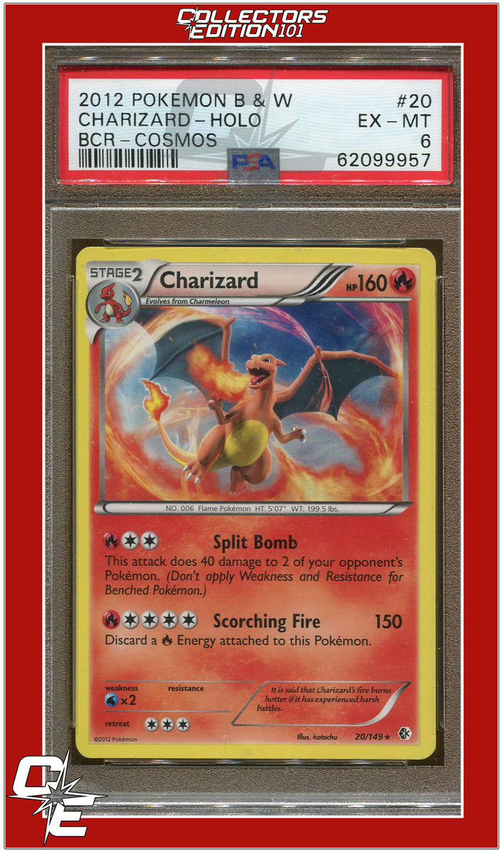 Boundaries Crossed 20 Charizard Holo Cosmos PSA 6