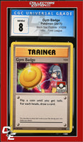 XY Black Star Promo Gym Badge XY208 Pokemon League CGC 8
