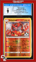 Sun & Moon Incineroar 26/149 Pokemon League Reverse Holo CGC 9
