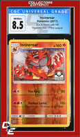 Sun & Moon Incineroar 26/149 Pokemon League Reverse Holo CGC 8.5
