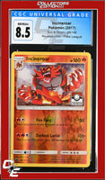 Sun & Moon Incineroar 26/149 Pokemon League Reverse Holo CGC 8.5
