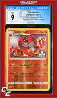 Sun & Moon Incineroar 26/149 Pokemon League Reverse Holo CGC 9
