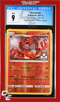 Sun & Moon Incineroar 26/149 Pokemon League Reverse Holo CGC 9
