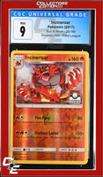 Sun & Moon Incineroar 26/149 Pokemon League Reverse Holo CGC 9
