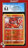 Sun & Moon Incineroar 26/149 Pokemon League Reverse Holo CGC 8.5
