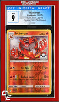 Sun & Moon Incineroar 26/149 Pokemon League Reverse Holo CGC 9
