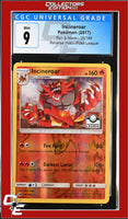 Sun & Moon Incineroar 26/149 Pokemon League Reverse Holo CGC 9
