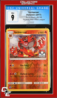 Sun & Moon Incineroar 26/149 Pokemon League Reverse Holo CGC 9
