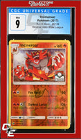 Sun & Moon Incineroar 26/149 Pokemon League Reverse Holo CGC 9
