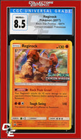 SM Black Star Promo Regirock SM74 Crimson Invasion Prerelease CGC 8.5
