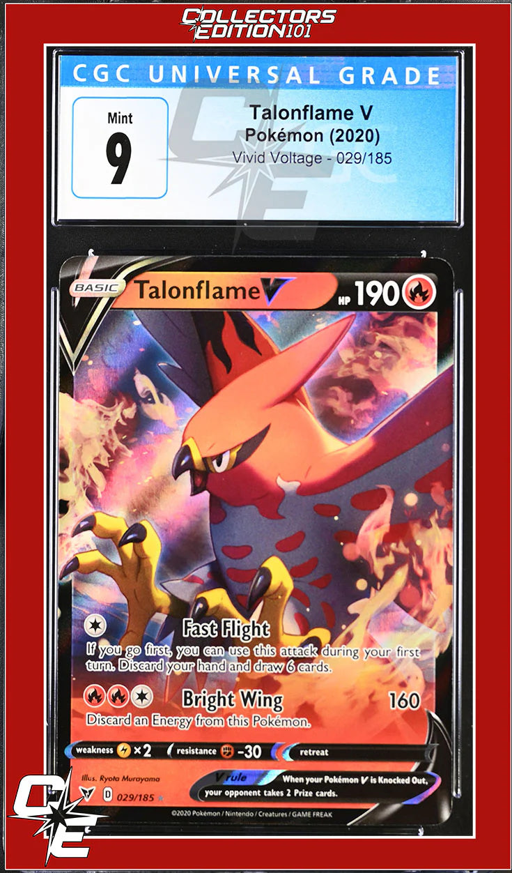Vivid Voltage Talonflame V 029/185 Holo CGC 9 | Collectors Edition 101