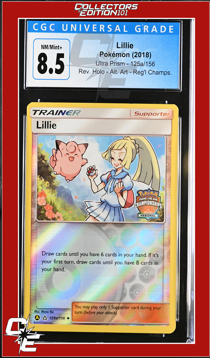 Ultra Prism Lillie 125a/156 Reverse Holo Regional Championships CGC 8 ...