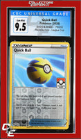 Sword & Shield Quick Ball 179/202 Reverse Holo League Cup CGC GEM MINT 10
