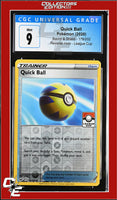 Sword & Shield Quick Ball 179/202 Reverse Holo League Cup CGC 9
