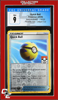 Sword & Shield Quick Ball 179/202 Reverse Holo League Cup CGC 9
