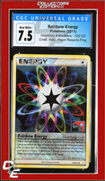 HGSS Rainbow Energy 104/123 Player Rewards Program Crosshatch Holo CGC 7.5
