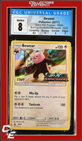 SM Black Star Promo Bewear SM49 Burning Shadows Prerelease STAFF CGC 8
