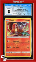 SM Black Star Promo Entei SM219 Cosmic Eclipse Prerelease STAFF CGC 8
