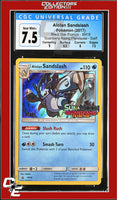 SM Black Star Promo Alolan Sandslash SM18 Guardians Rising Prerelease STAFF CGC 7.5
