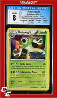 XY Black Star Promo Chesnaught XY68 BREAKthrough Prerelease STAFF CGC 8
