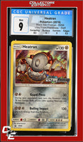 SM Black Star Promo Heatran SM96 Ultra Prism Prerelease STAFF CGC 9
