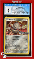 SM Black Star Promo Heatran SM96 Ultra Prism Prerelease STAFF CGC 9
