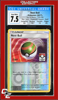 Sun & Moon Nest Ball 123/149 Rev. Holo Pokemon League - STAFF CGC 7.5
