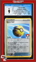 Sword & Shield Quick Ball 179/202 Reverse Holo League Cup - STAFF CGC 9
