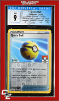 Sword & Shield Quick Ball 179/202 Reverse Holo League Cup - STAFF CGC 9

