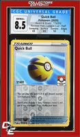 Sword & Shield Quick Ball 179/202 Reverse Holo League Cup - STAFF CGC 8.5
