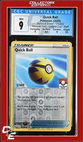 Sword & Shield Quick Ball 179/202 Reverse Holo League Cup - STAFF CGC 9
