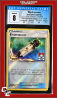 Lost Thunder Electropower 172/214 Reverse Holo League Cup - STAFF CGC 8
