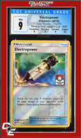 Lost Thunder Electropower 172/214 Reverse Holo League Cup - STAFF CGC 9
