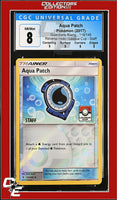 Guardians Rising Aqua Patch 119/145 Reverse Holo League Cup - STAFF CGC 8
