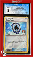 Guardians Rising Aqua Patch 119/145 Reverse Holo League Cup - STAFF CGC 8
