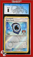 Guardians Rising Aqua Patch 119/145 Reverse Holo League Cup - STAFF CGC 8
