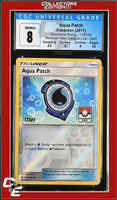 Guardians Rising Aqua Patch 119/145 Reverse Holo League Cup - STAFF CGC 8
