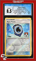 Guardians Rising Aqua Patch 119/145 Reverse Holo League Cup - STAFF CGC 8.5
