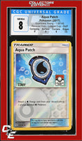 Guardians Rising Aqua Patch 119/145 Reverse Holo League Cup - STAFF CGC 8
