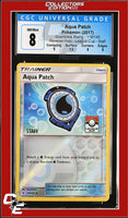 Guardians Rising Aqua Patch 119/145 Reverse Holo League Cup - STAFF CGC 8
