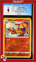 Ultra Prism Infernape 23/156 Reverse Holo Pokemon League CGC 9
