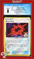 Forbidden Light Beast Ring 102/131 Reverse Holo Pokemon League CGC 8
