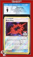 Forbidden Light Beast Ring 102/131 Reverse Holo Pokemon League CGC 9
