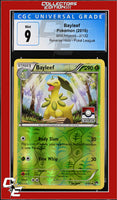 BREAKpoint Bayleef 2/122 Reverse Holo Pokemon League CGC 9
